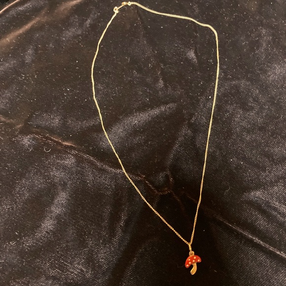 Delicate Vintage Ladybug or Mushroom Necklace- your choice! - Picture 5 of 7